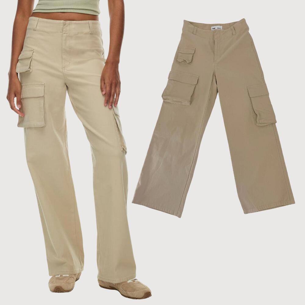 Aritzia TNA Picture Cargo Pants High Rise Khaki 0